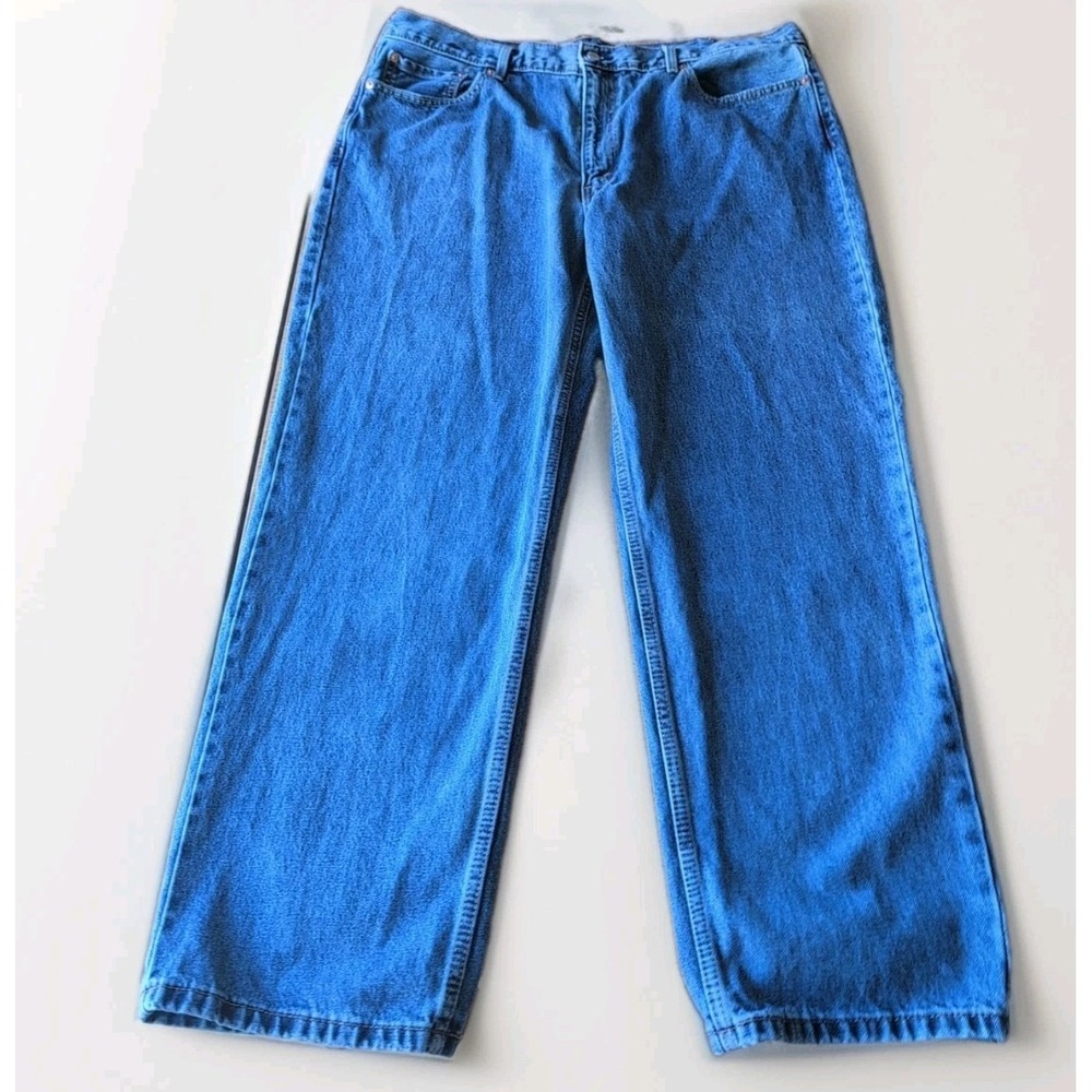 Levi 550 Jeans Mens 42x32 Relaxed Straight Leg Med Blue Wash 100% Cotton Classic